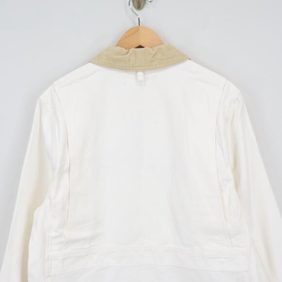 J.Crew Women's Barn Patch Pocket Canvas Jacket Ivory Size Medium NWT - Picture 7 of 9